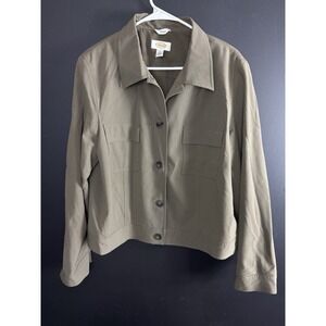 Talbots Blazer Women's‎ Jacket Size 18 Stretch Buttons Lined Brown Career Japan